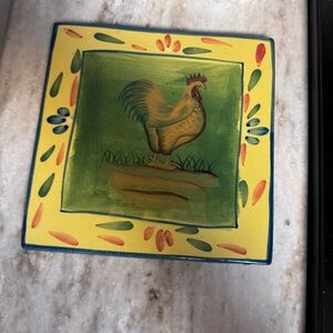 Colorful Rooster Glossy Ceramic Tile